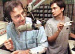 Bruce Malman, Daniel Fuentez at KTHT Mix 102.7, 1995