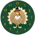 Animated Turkey Clock
