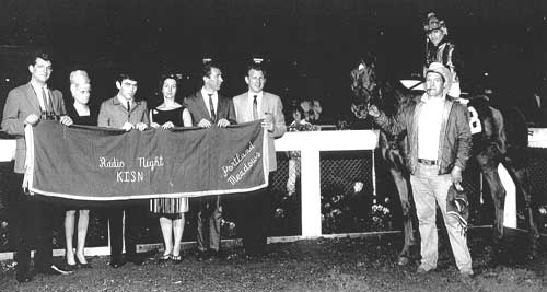 Real Don Steele and KISN jocks with the winning horse